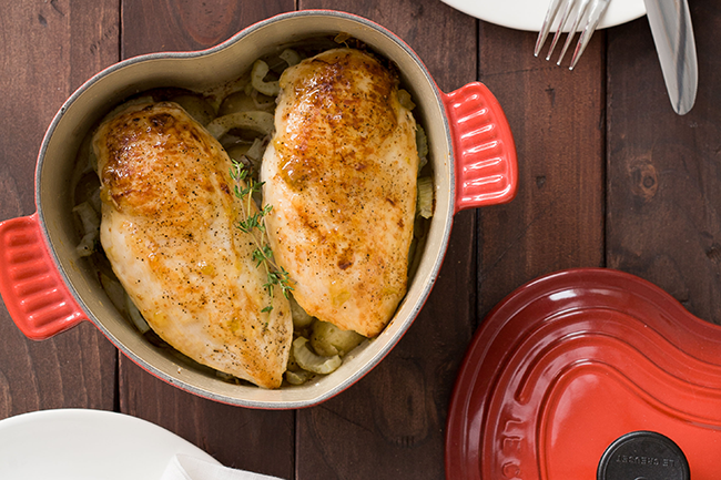 Poitrines de poulet farcies aux figues et au fromage de chèvre
